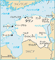 エストニアの地図