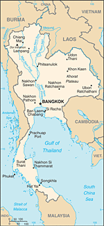 タイ王国の地図